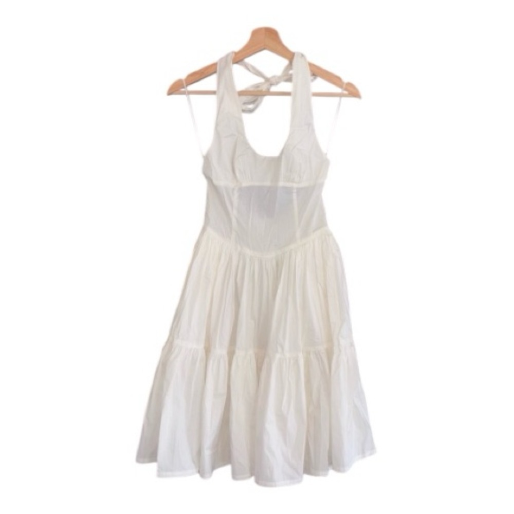 Frankie's Bikinis Tulsa White Pin Up Halter Mini Dress Size Large - Picture 6 of 9